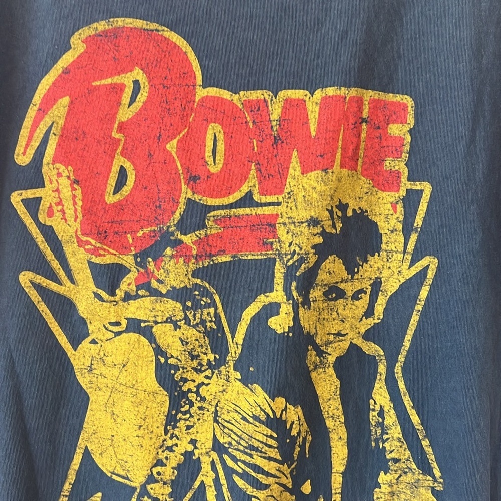 nwt FREE PEOPLE SANDRINE Bowie distressed Tee - Picture 2 of 4